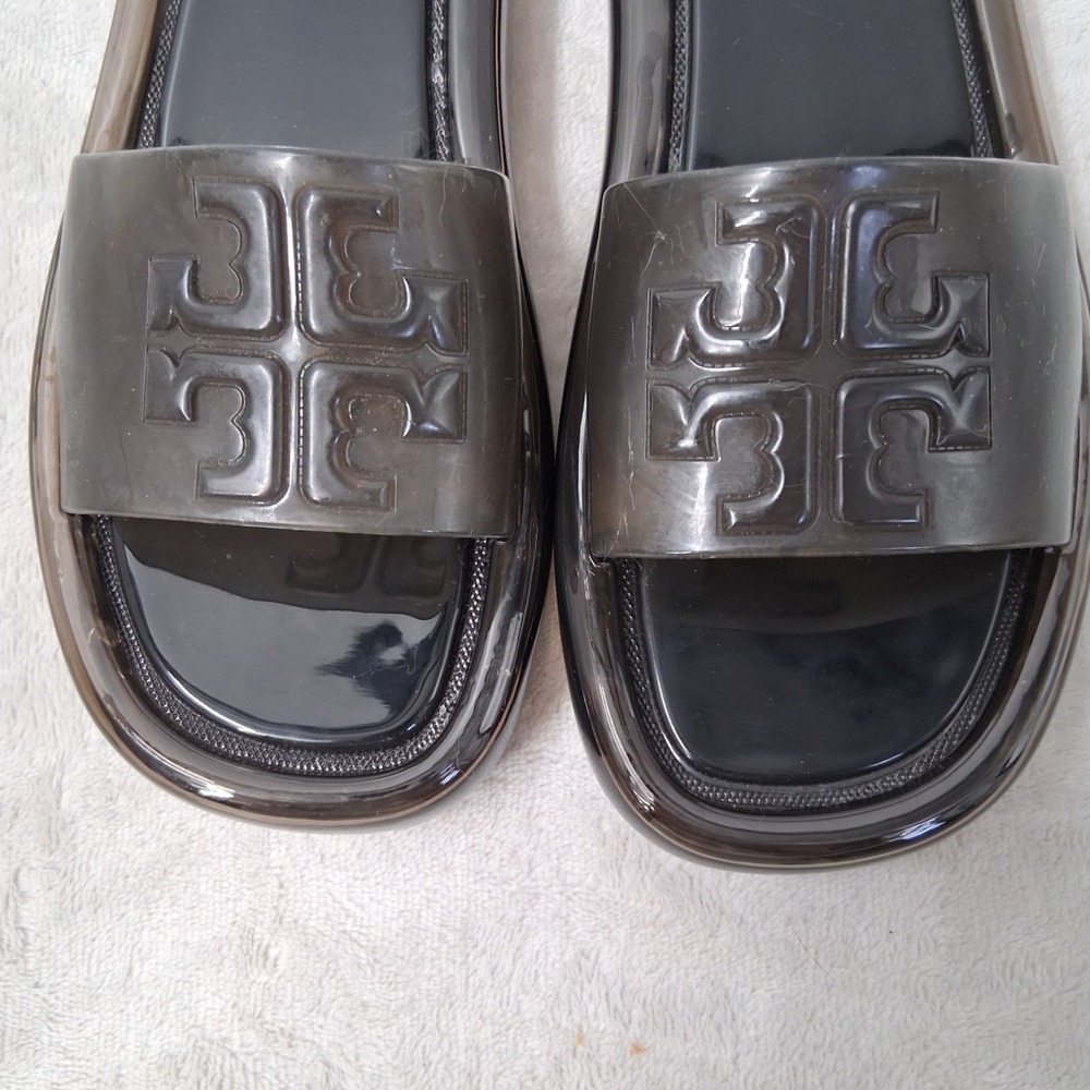 Tory Burch Bubble Jelly Slide Sandals BlackWomen's size 7 Casual Luxury Summer - Picture 7 of 13
